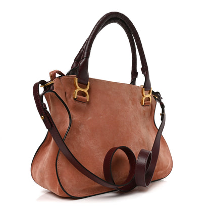 Chloe Suede Calfskin Braided Medium Marcie Double Carry Canyon Rose 3 of 10
