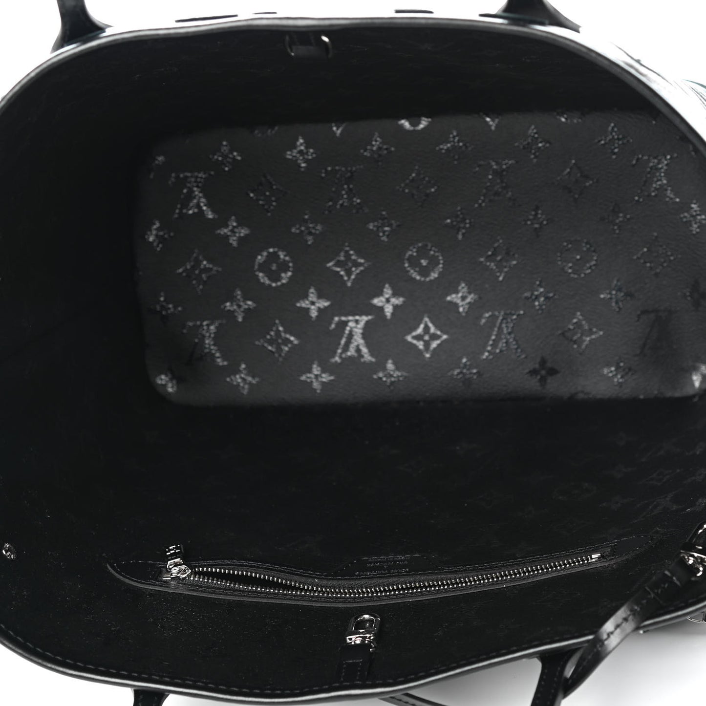 X UF Tufted Monogram Neverfull MM Black White