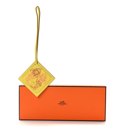 Hermes Swift Carre Nano Bag Charm Lime Rouge Pourpre Rose Azalee 4 of 4