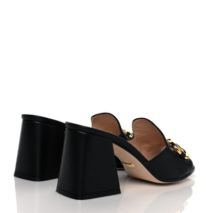 Gucci Nappa Horsebit 75mm Slide Sandals 35.5 Black 4 of 9