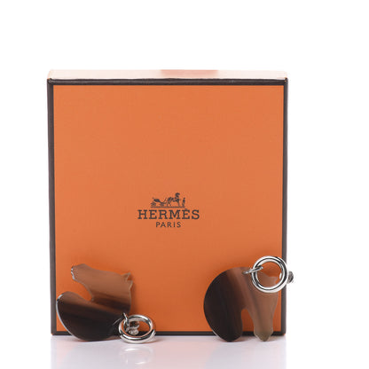 Hermes Buffalo Horn Tatersale Earrings 6 of 6