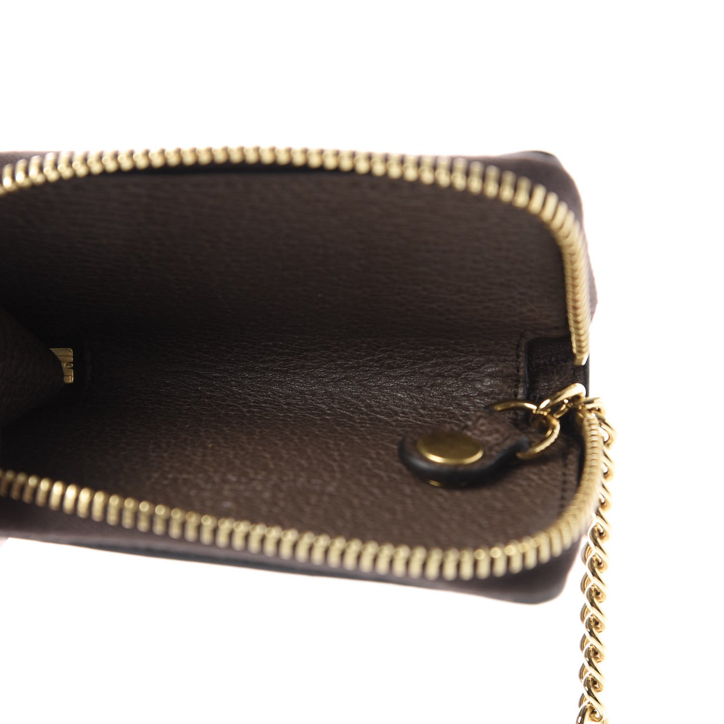 GG Supreme Monogram Web Ophidia Zip Around Key Case Beige New Acero