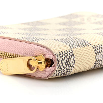 Louis Vuitton Damier Azur Zippy Coin Purse Rose Ballerine 9 of 12