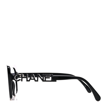 Chanel Acetate Strass Polarized Square Sunglasses 5422-B Black 3 of 8