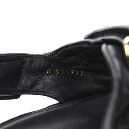 Chanel Grained Calfskin Velcro Dad Sandals 38 Black 8 of 9