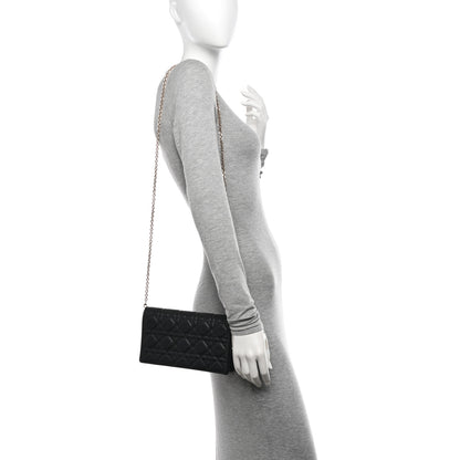 Christian Dior Lambskin Cannage Lady Dior Pouch Black 2 of 14