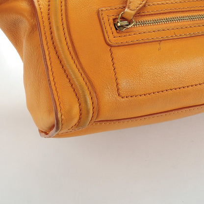 Celine Smooth Calfskin Nano Luggage Dark Yellow 10 of 15