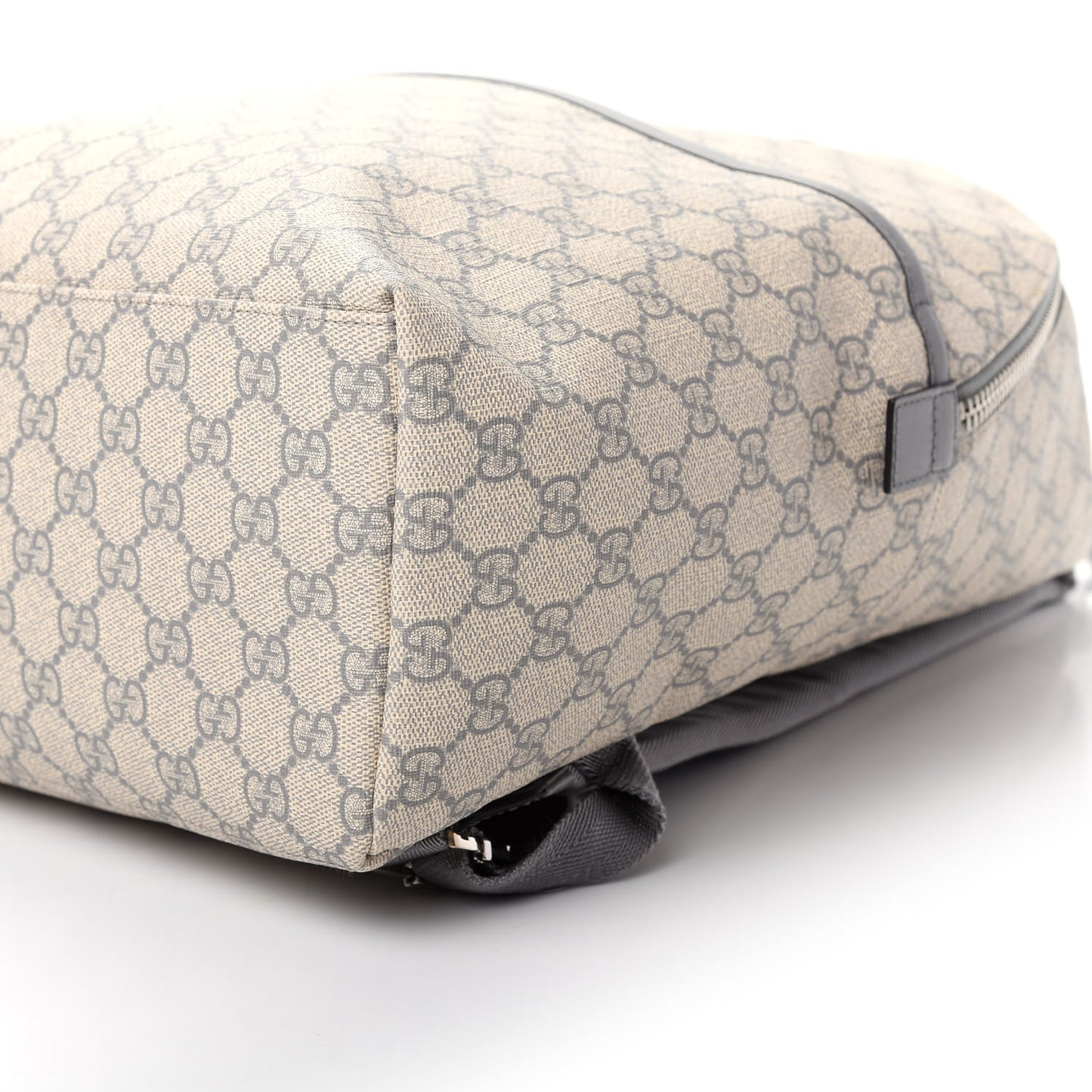 GG Supreme Monogram Medium Classic Backpack Ecru Grigio