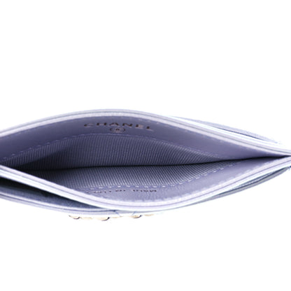 Chanel Iridescent Calfskin Quilted Chanel 19 Card Holder Light Purple 5 of 13