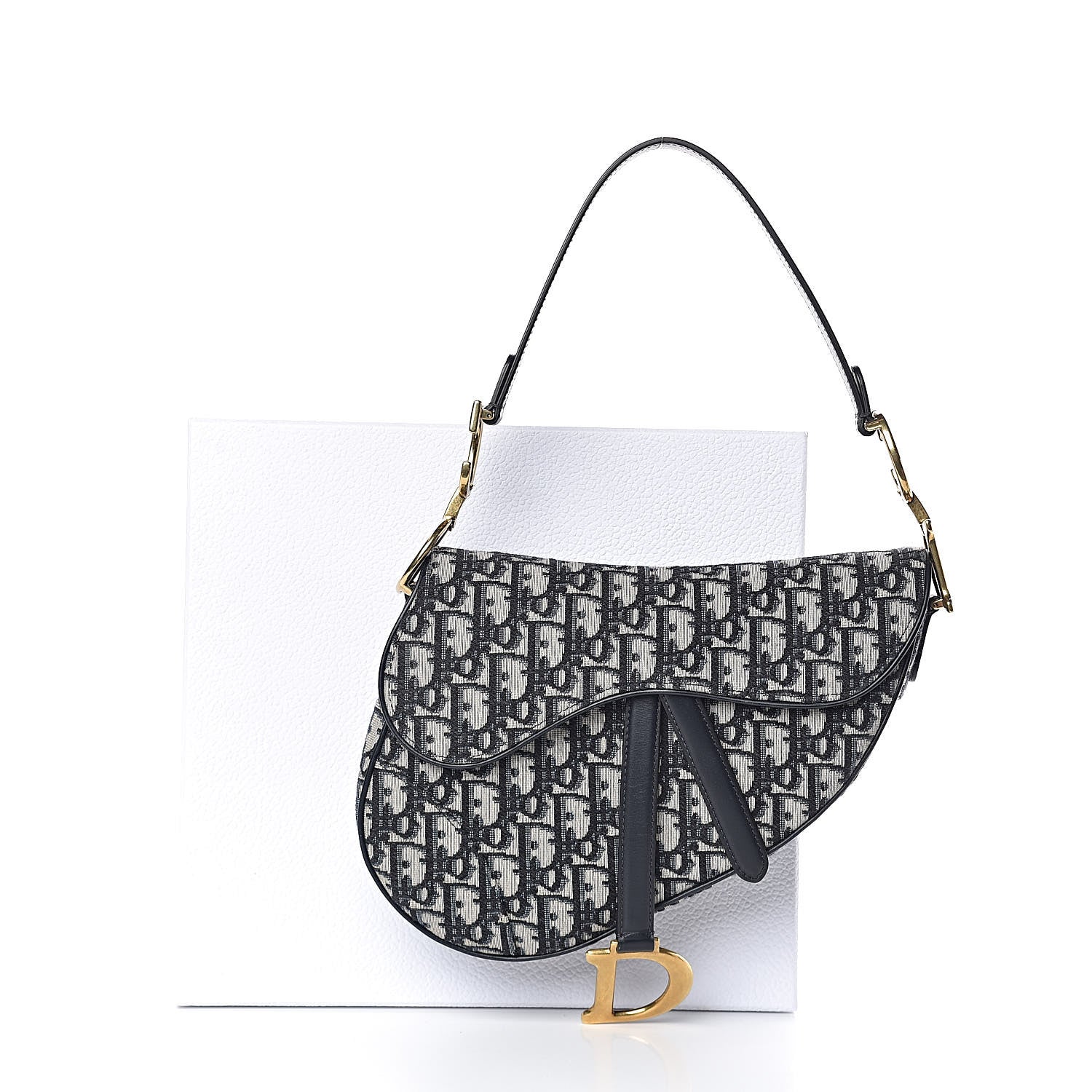 Christian Dior Oblique Saddle Bag Blue 10 of 10