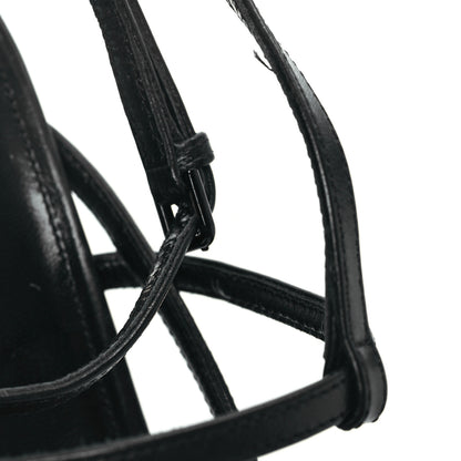 Saint Laurent Calfskin Gippy Thong 110 Sandals 40.5 Black 6 of 8