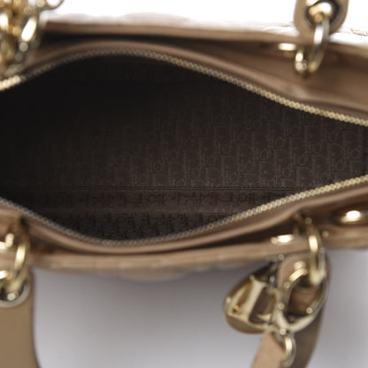 Christian Dior Lambskin Cannage Large Lady Dior Beige 6 of 14