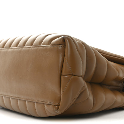 Saint Laurent Calfskin Y Quilted Monogram Medium Loulou Chain Satchel Dark Natural 10 of 10