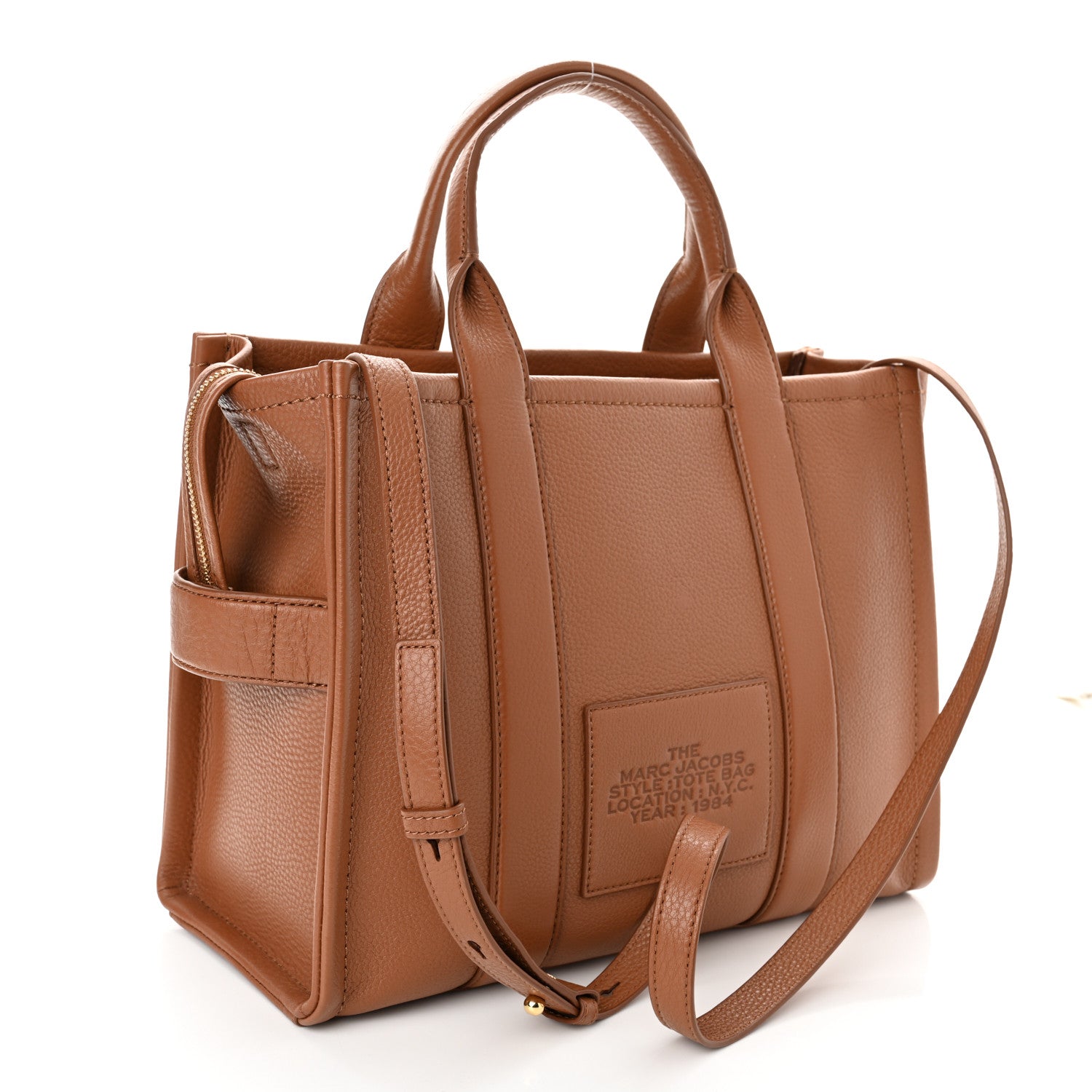 Marc Jacobs Grained Calfskin Medium The Tote Bag Argan Oil 3 of 10