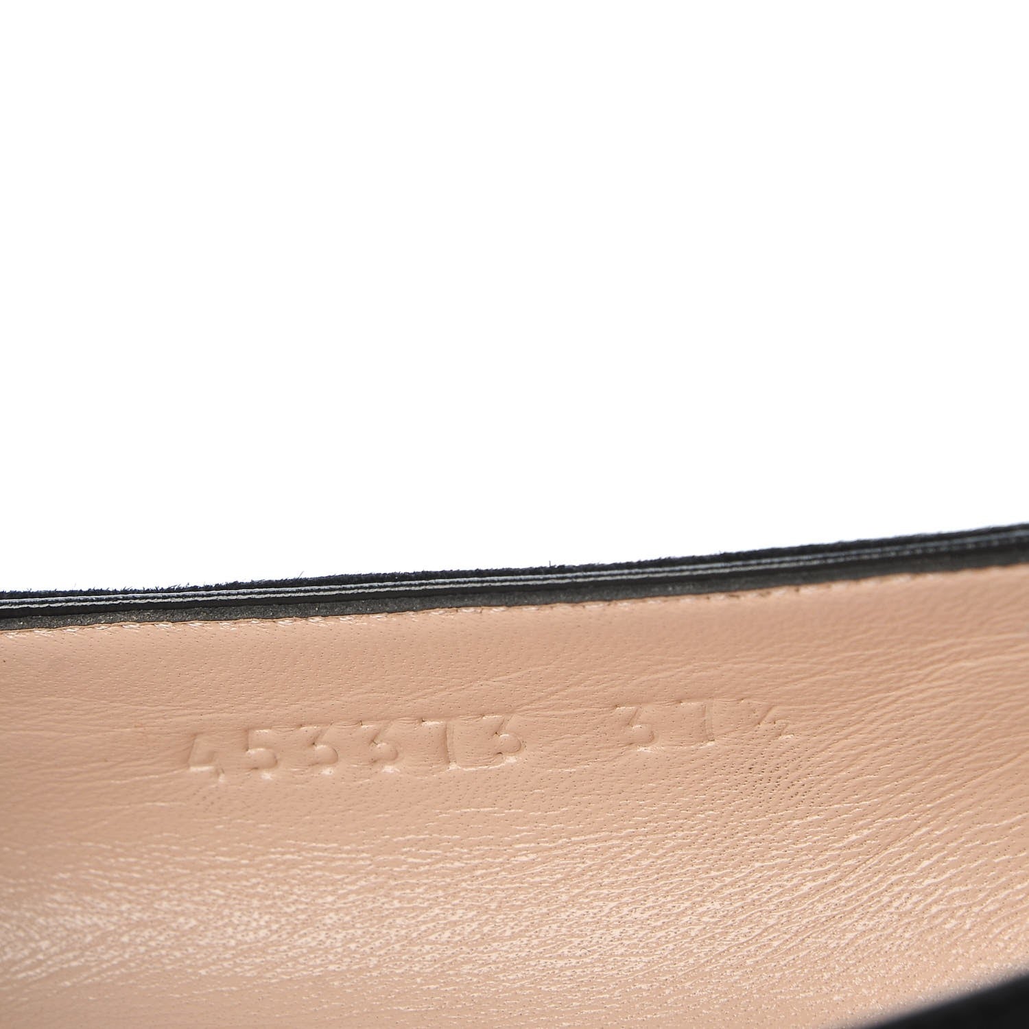 Gucci Kid Scamosciato GG Marmont Fringe Flats 37.5 Black 9 of 10