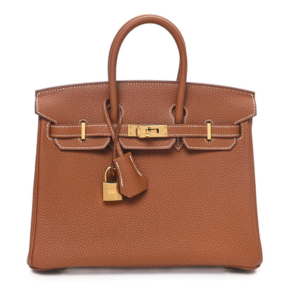 Hermes Togo Birkin 25 Gold 1 of 11