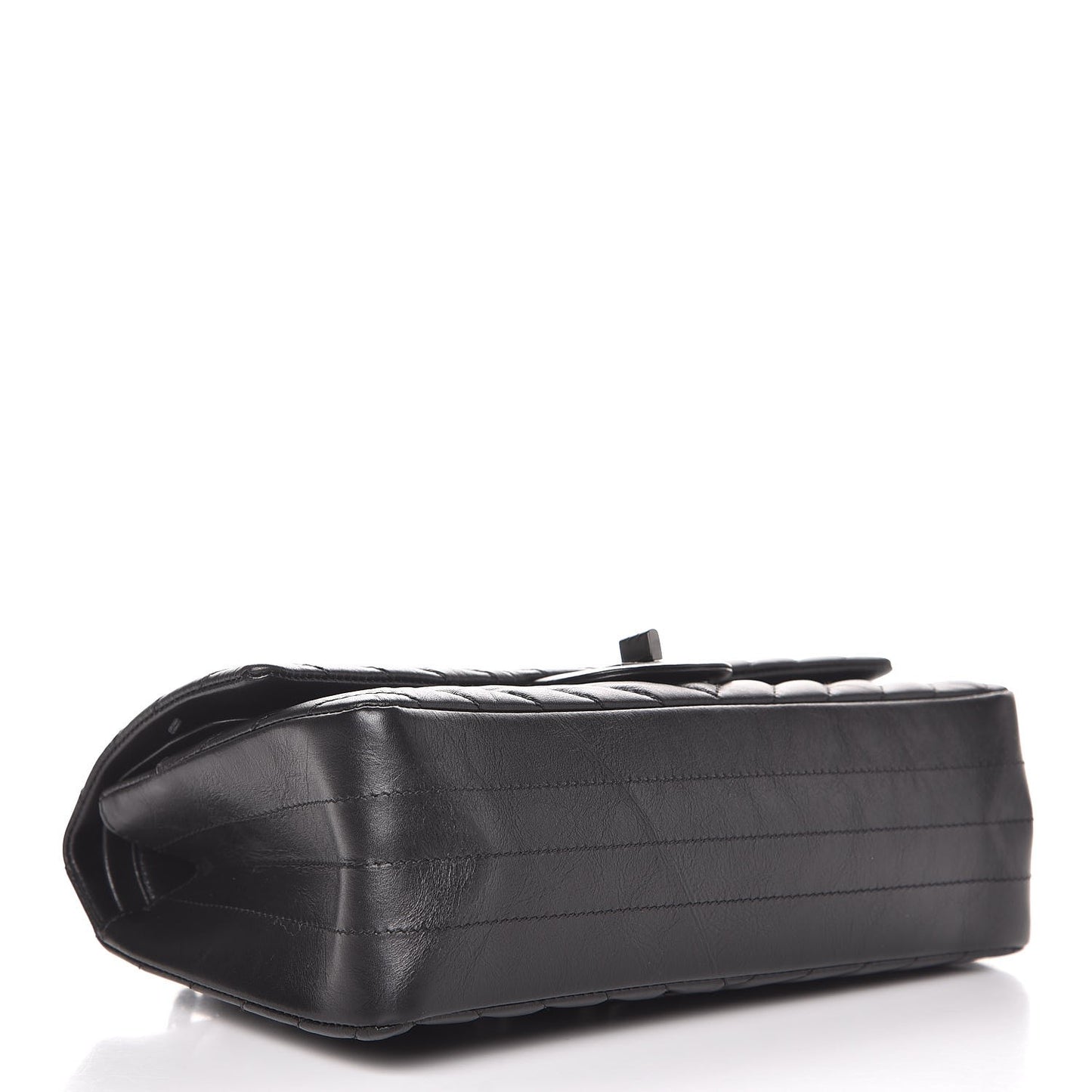 Aged Calfskin Chevron Quilted 2.55 Reissue 225 So Black
