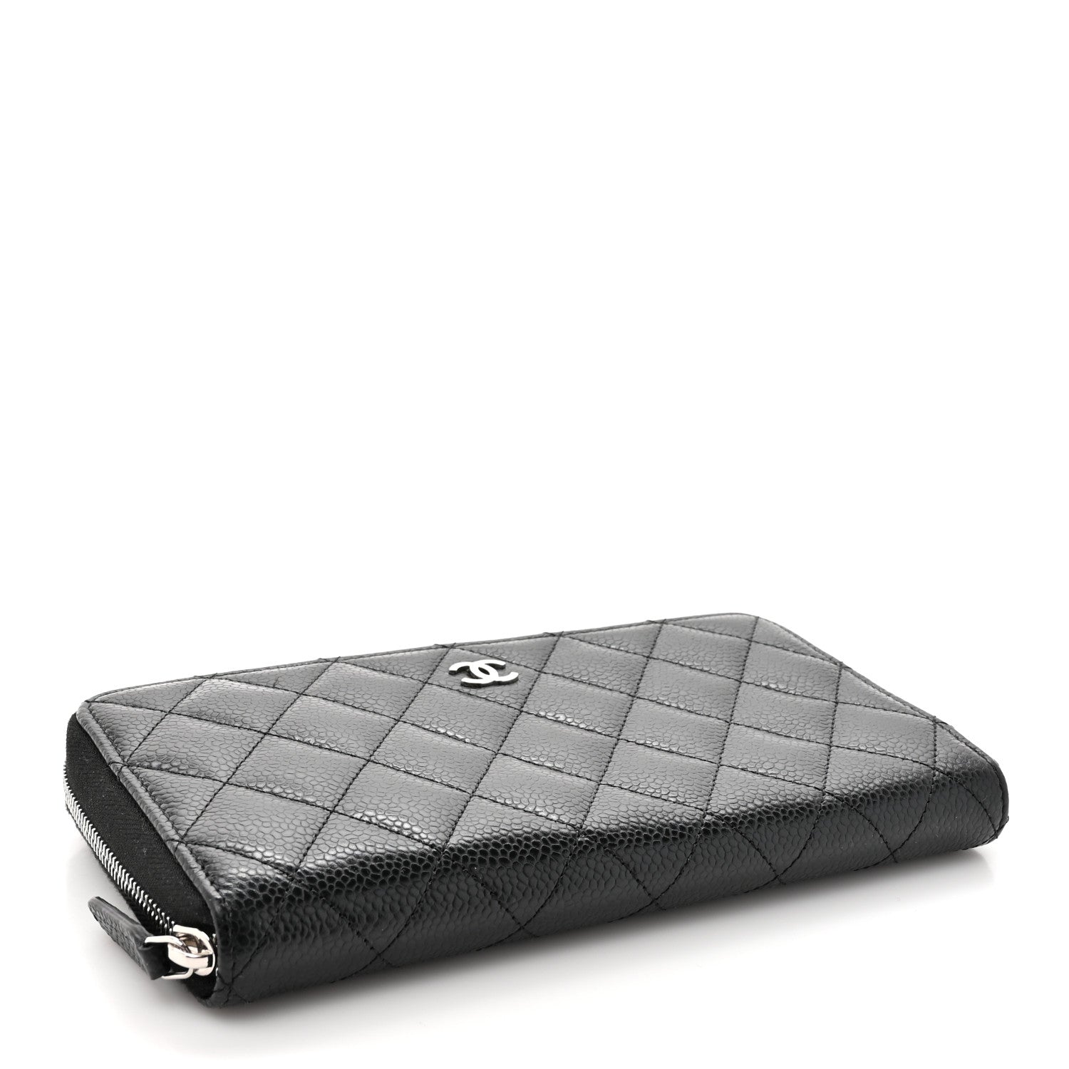 Chanel Caviar Quilted Large Gusset Zip Around Wallet Black 4 of 8