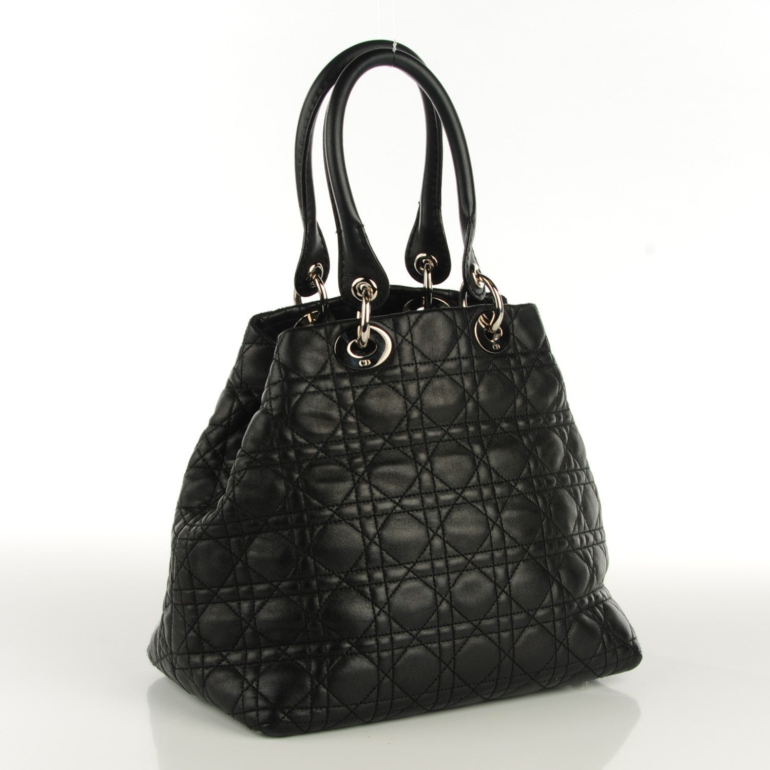 Christian Dior Lambskin Cannage Large Soft Lady Dior Tote Black 3 of 7