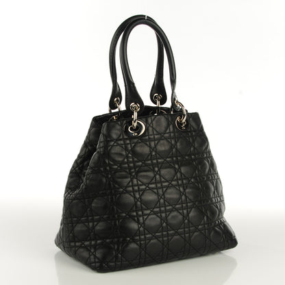 Christian Dior Lambskin Cannage Large Soft Lady Dior Tote Black 3 of 7