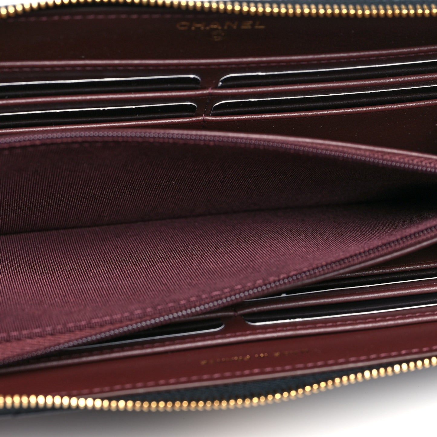 Caviar Quilted Large Gusset Zip Around Wallet Black