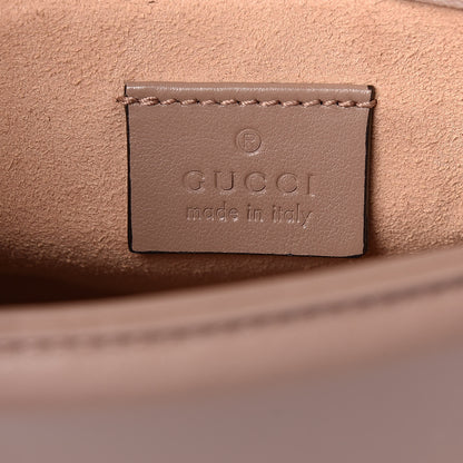 Gucci Calfskin Matelasse Mini GG Marmont Top Handle Shoulder Bag Porcelain Rose 6 of 10