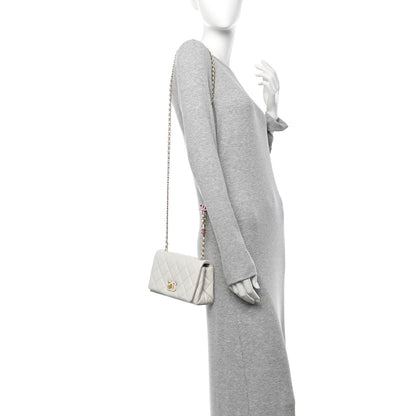 Chanel Shiny Lambskin Quilted Enamel CC Mini Flap White 2 of 10