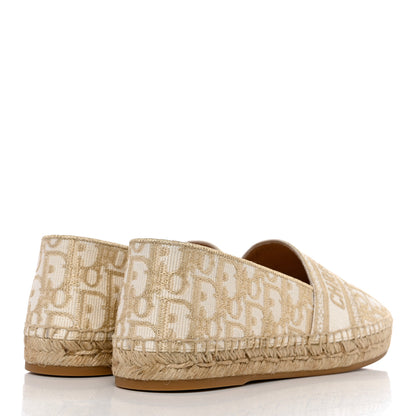 Christian Dior Oblique Embroidered Granville 15mm Espadrilles 41 Cream 4 of 10
