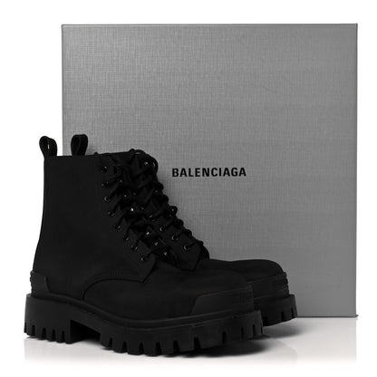 Balenciaga Nylon Womens Strike 20mm Lace Up Boots 37 Black 12 of 12
