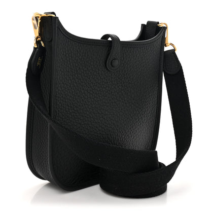 Hermes Taurillon Clemence Evelyne TPM Black 3 of 11