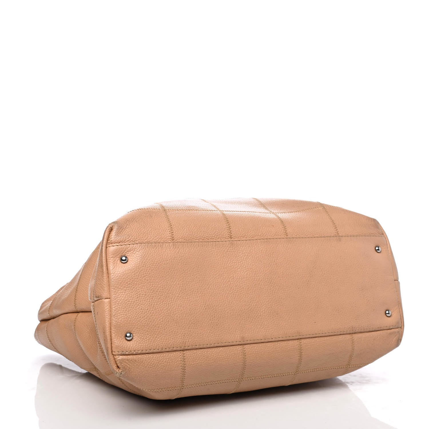Chanel Caviar Square Stitched Tote Beige 3 of 6