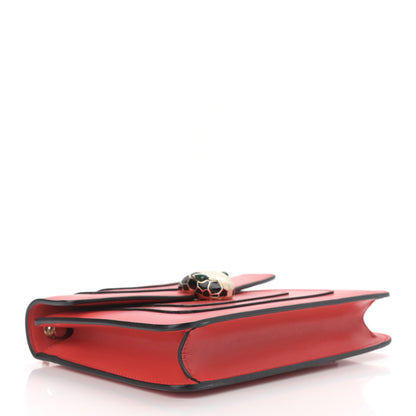 Bulgari Calfskin Serpenti Forever Crossbody Bag Red 4 of 10
