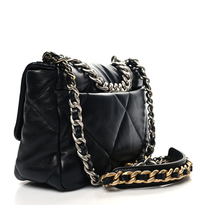 Chanel Lambskin Quilted Medium Chanel 19 Flap Black 2 of 10