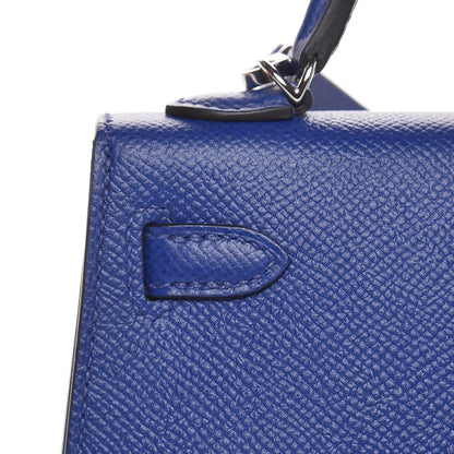 Hermes Epsom Mini Kelly Sellier 20 Bleu Electrique 25 of 35