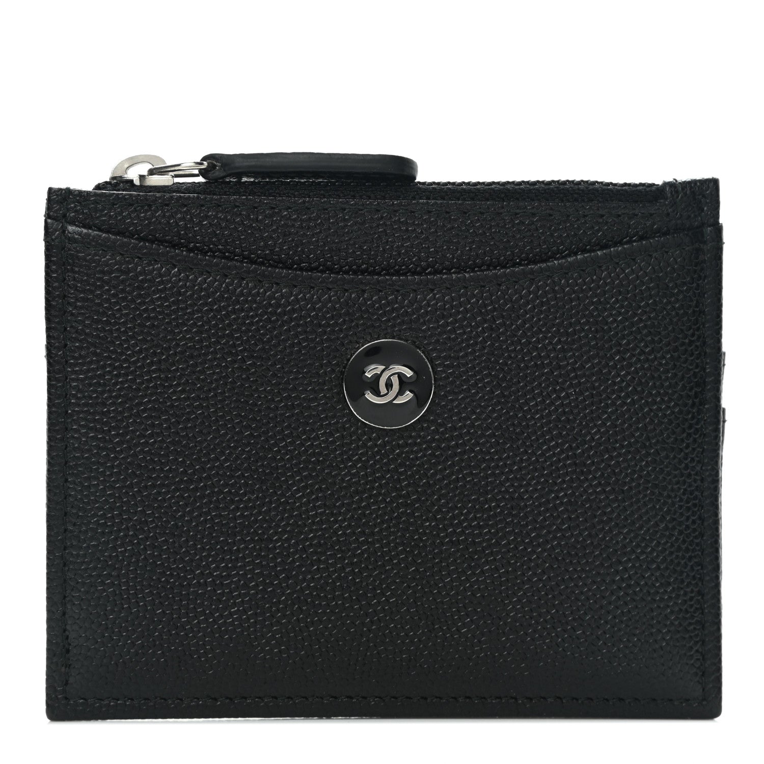 Chanel Caviar CC Zip Card Holder Black 1 of 8