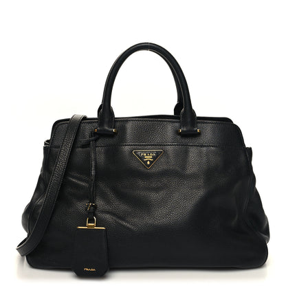 Prada Vitello Daino Tote Black 1 of 11