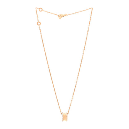 Bulgari 18K Rose Gold Diamond B.Zero1 Pendant Necklace 3 of 6