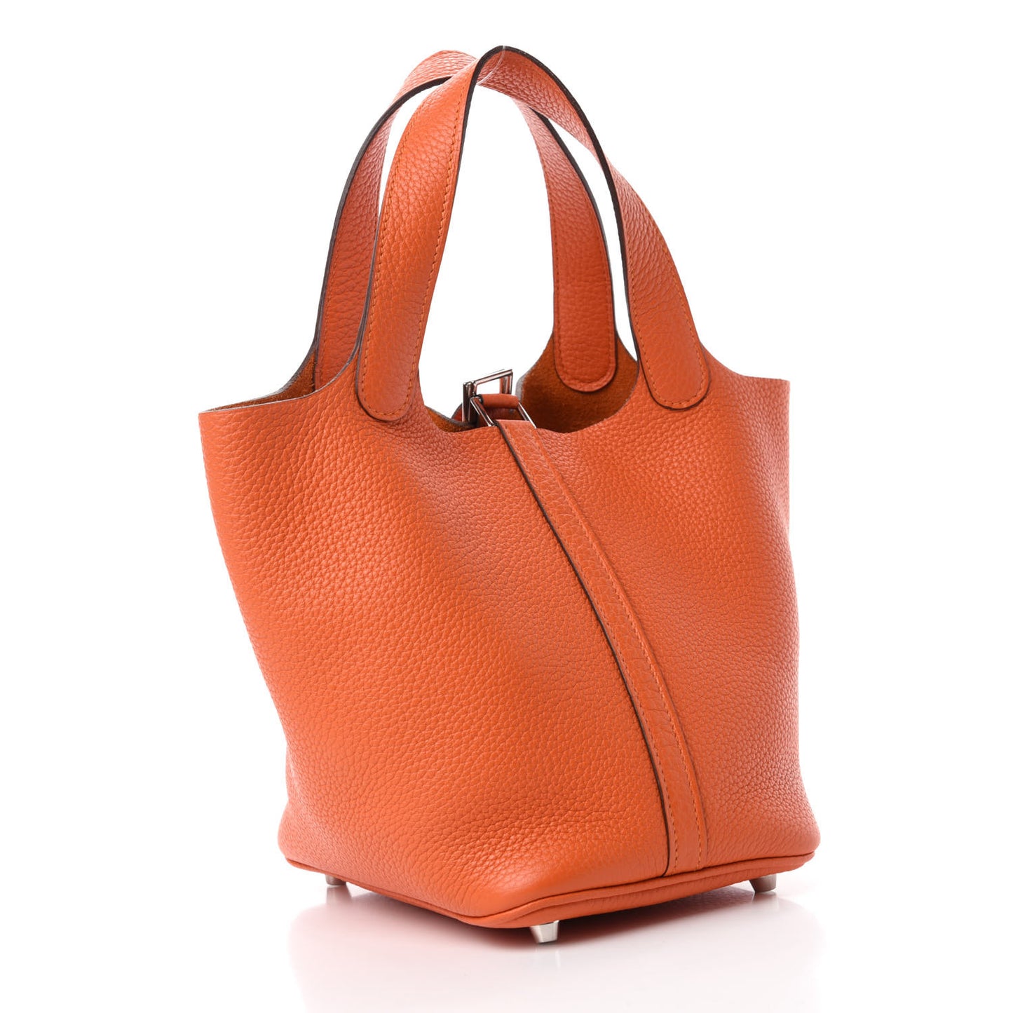 Taurillon Clemence Picotin Lock 18 PM Orange