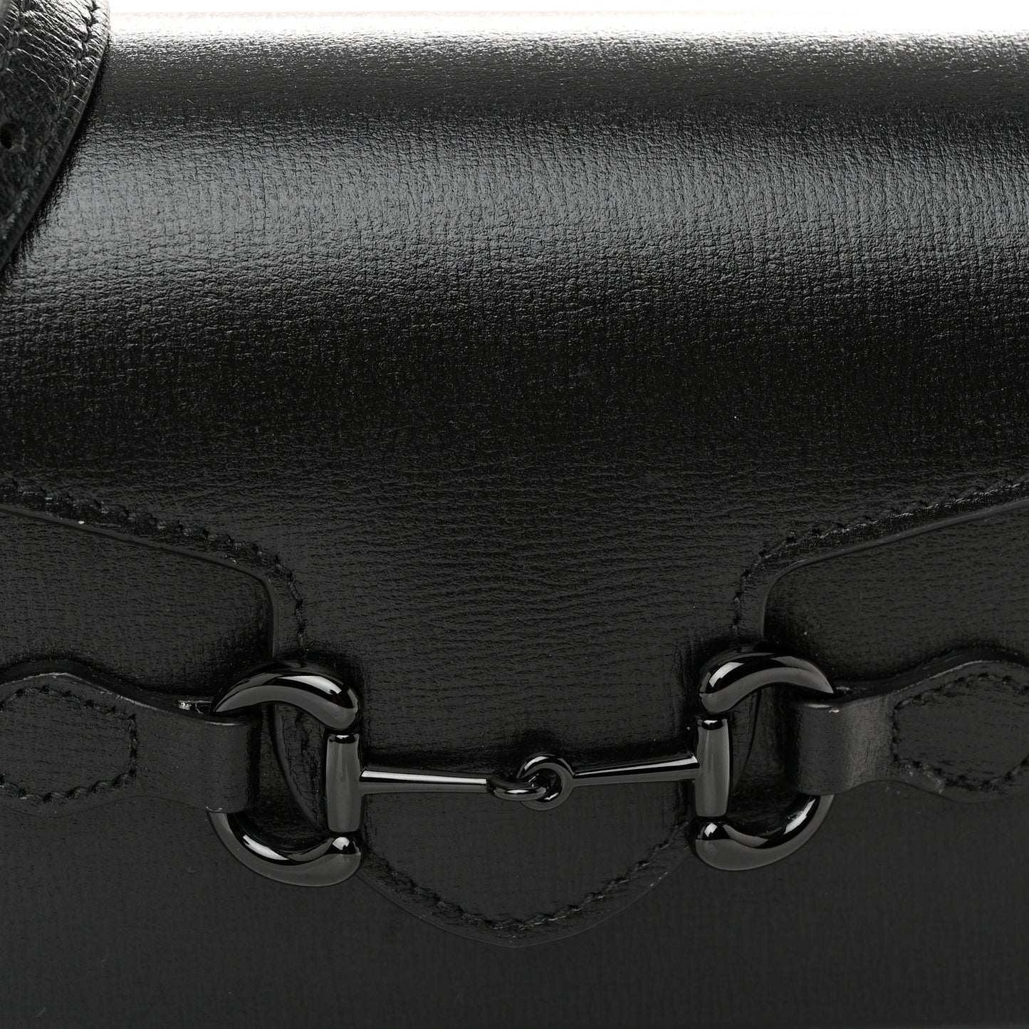 Azalea Calfskin Monochrome Mini Horsebit 1955 Shoulder Bag Black