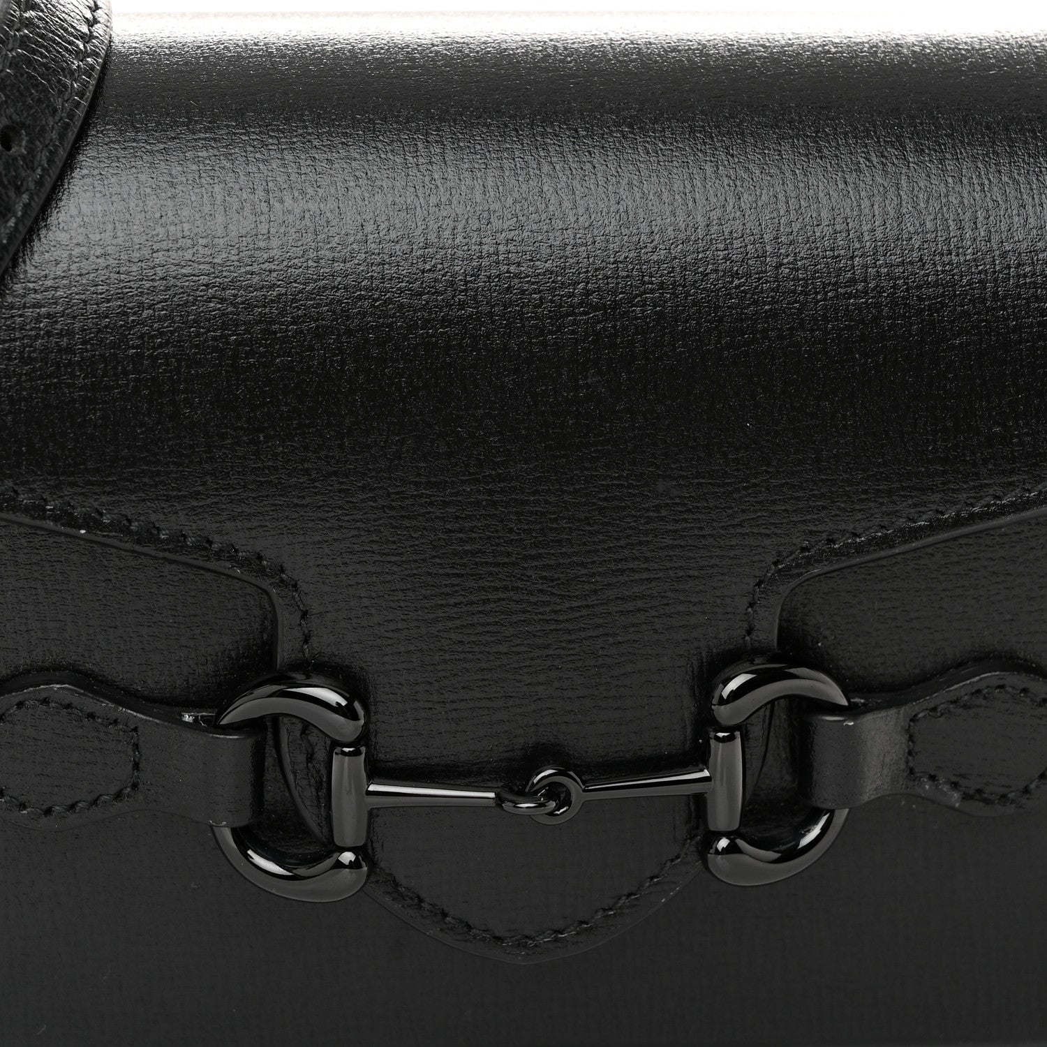 Gucci Azalea Calfskin Monochrome Mini Horsebit 1955 Shoulder Bag Black 8 of 10