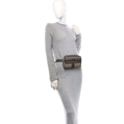 Gucci GG Supreme Monogram Web Small Ophidia Belt Bag 85 34 Dark Brown 3 of 10