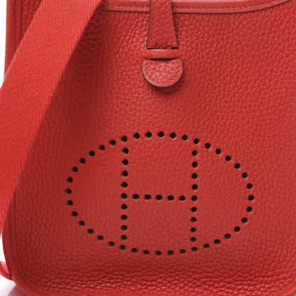 Hermes Taurillon Clemence Evelyne TPM Rouge de Coeur 6 of 10