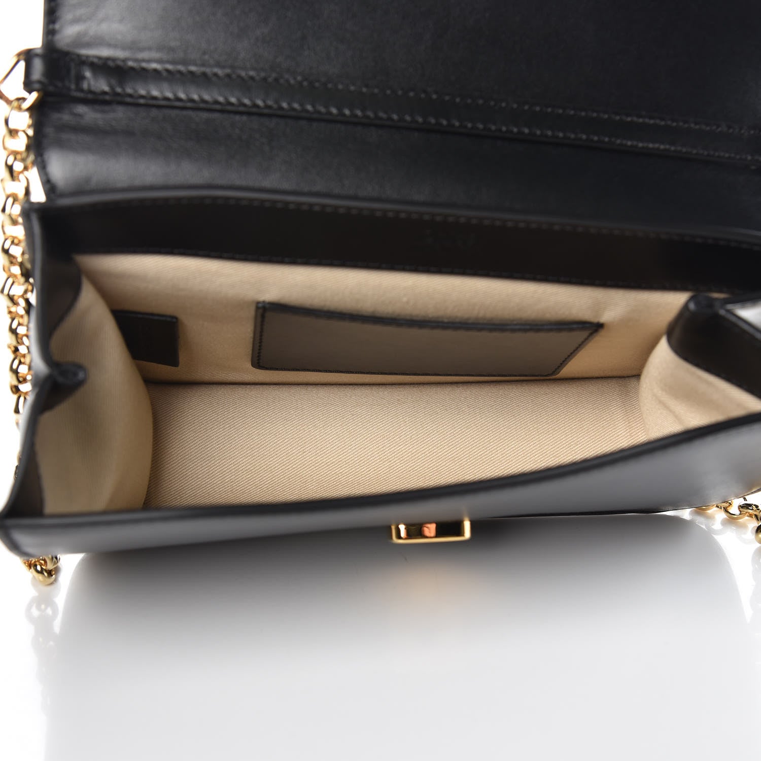 Chloe Calfskin Suede C Clutch With Chain Black 5 of 10