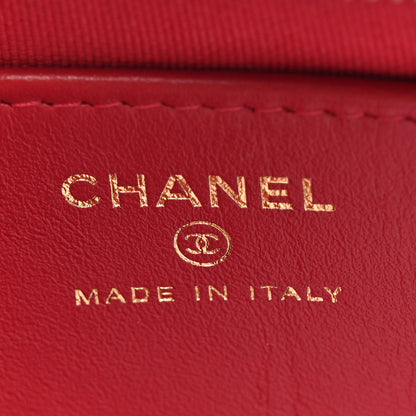 Chanel Crumpled Calfskin Quilted Braided CC Small Hobo Red 6 of 16