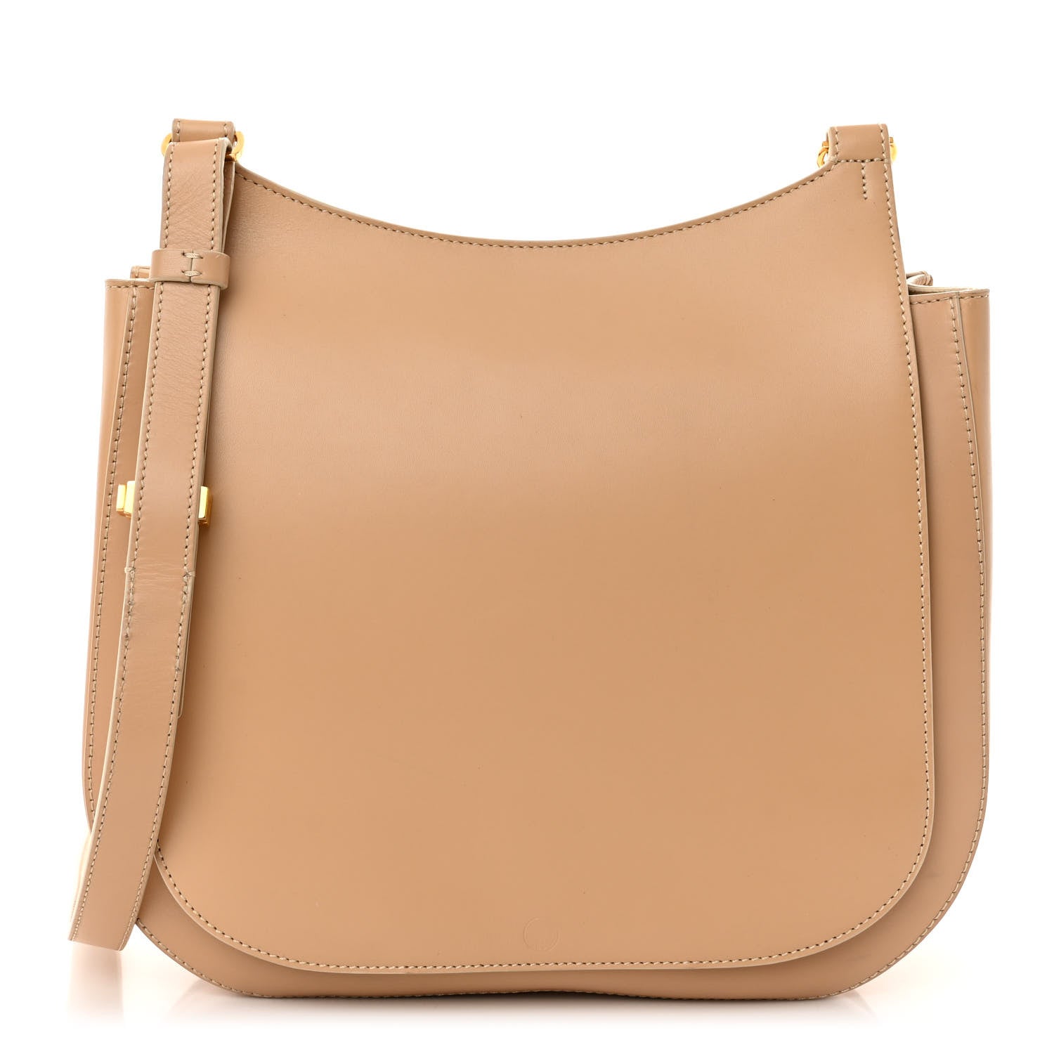 The Row Smooth Calfskin Hunting Bag 11 Warm Beige 1 of 11