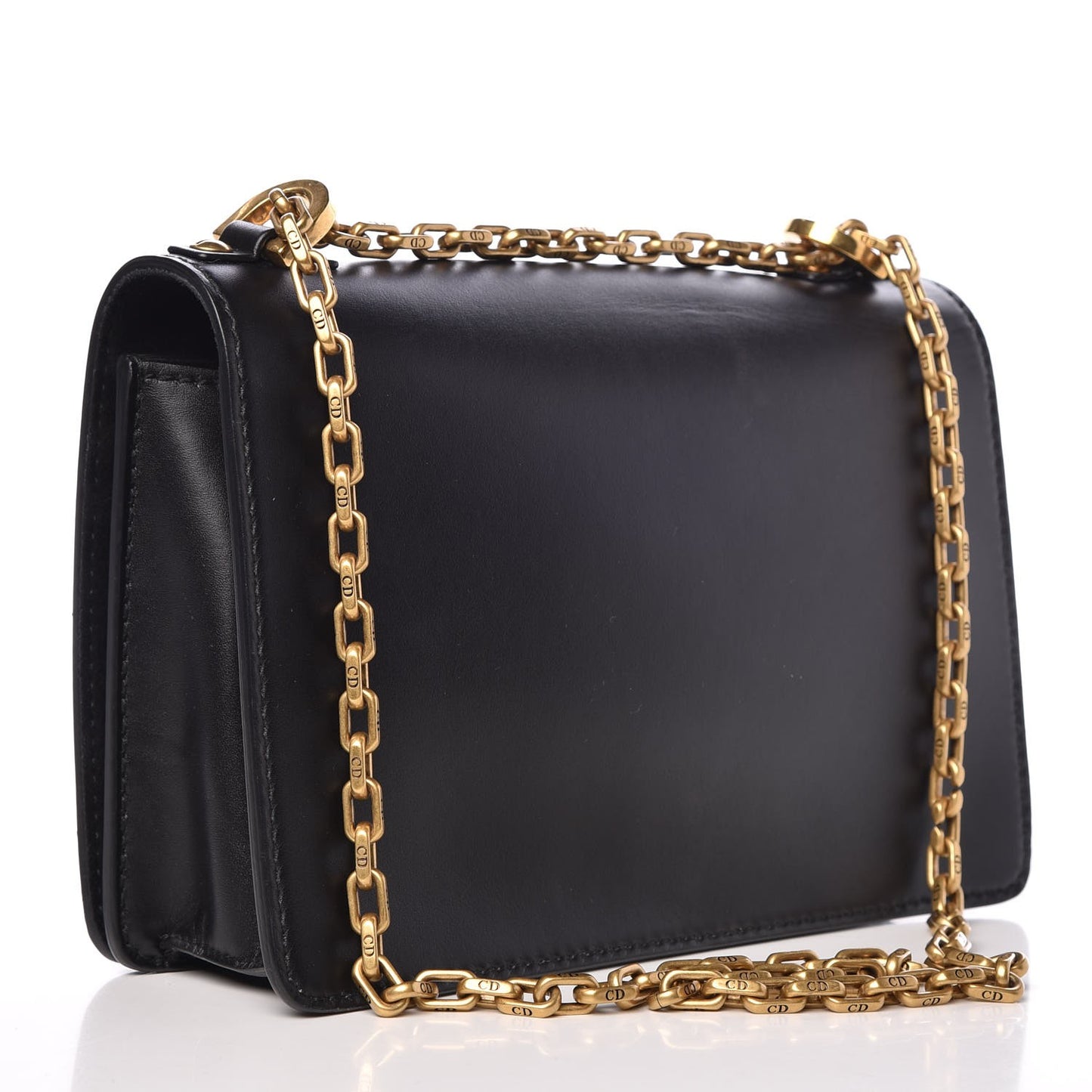 Calfskin J'Adior Chain Flap Bag Black