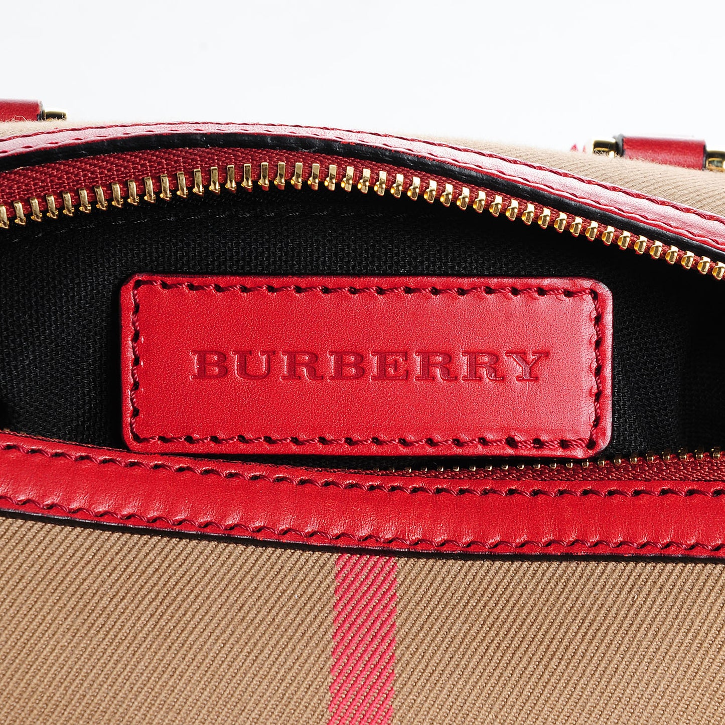 House Check Small Alchester Bowling Bag Military Red