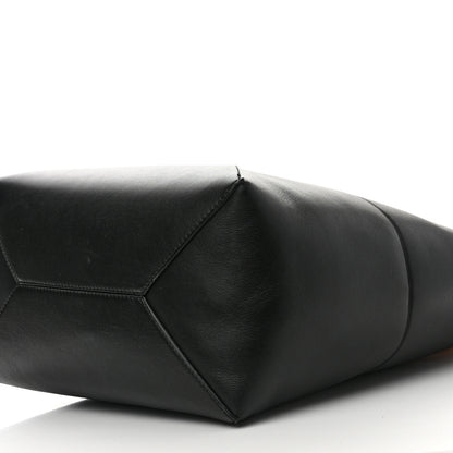 Loewe Shiny Calfskin Medium Puzzle Fold Tote Warm Desert Black 9 of 9