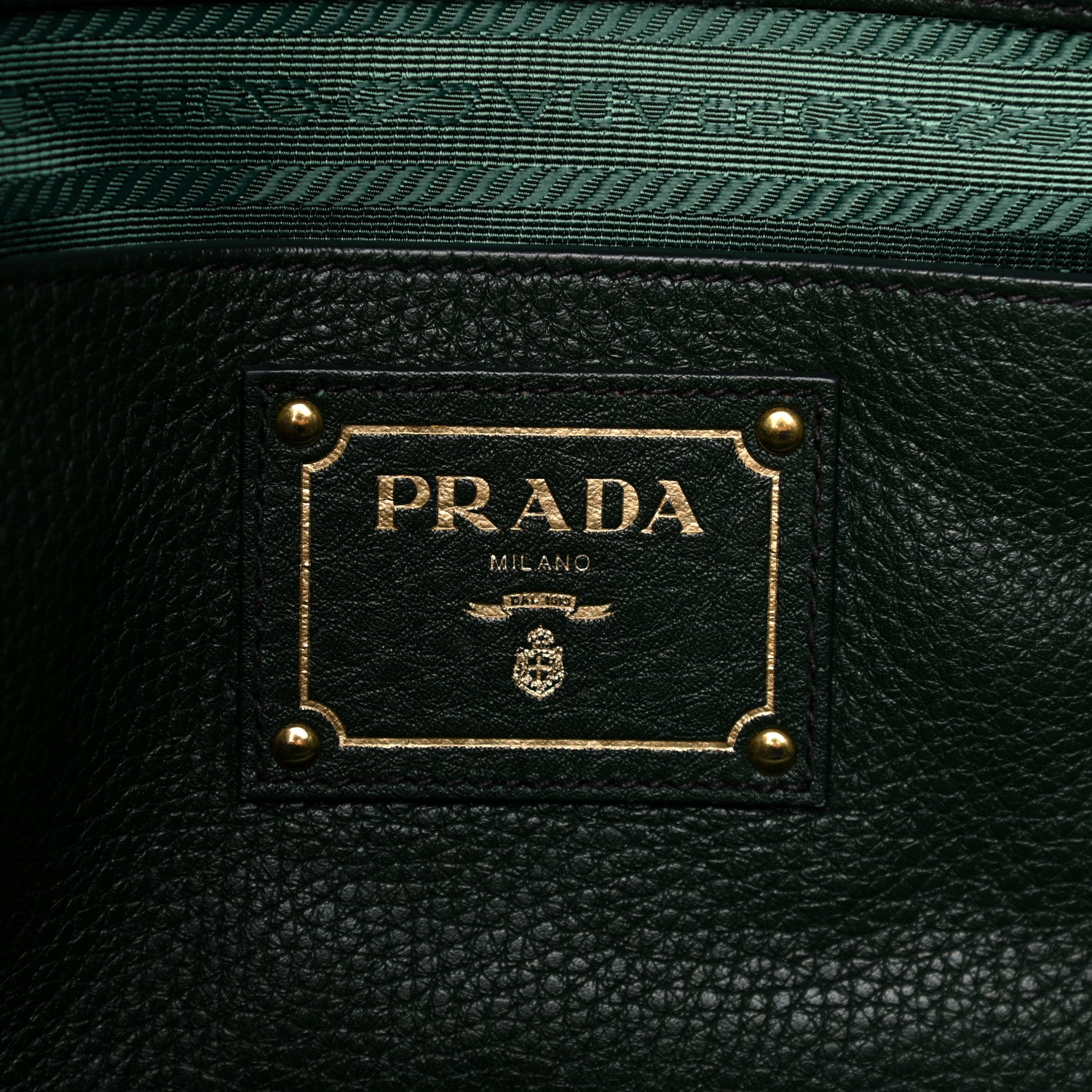 Prada Vitello Daino Side Zip Tote Foresta 6 of 17