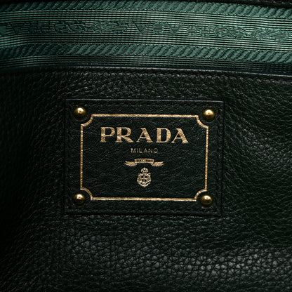 Prada Vitello Daino Side Zip Tote Foresta 6 of 17